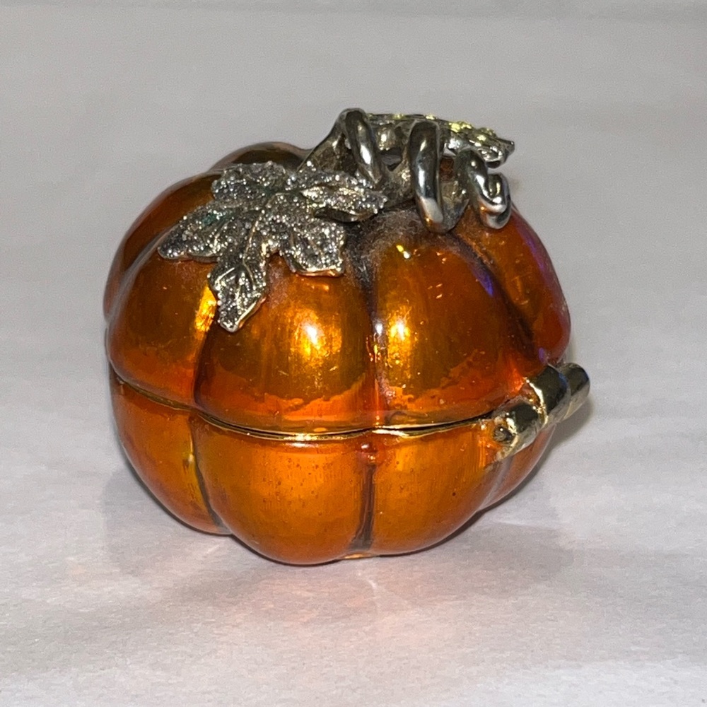 MONET Orange Pumpkin Trinket Box Collection